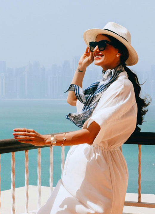 Resident enjoying sea view balcony at Rotana Residences Al Reem Island Abu Dhabi
